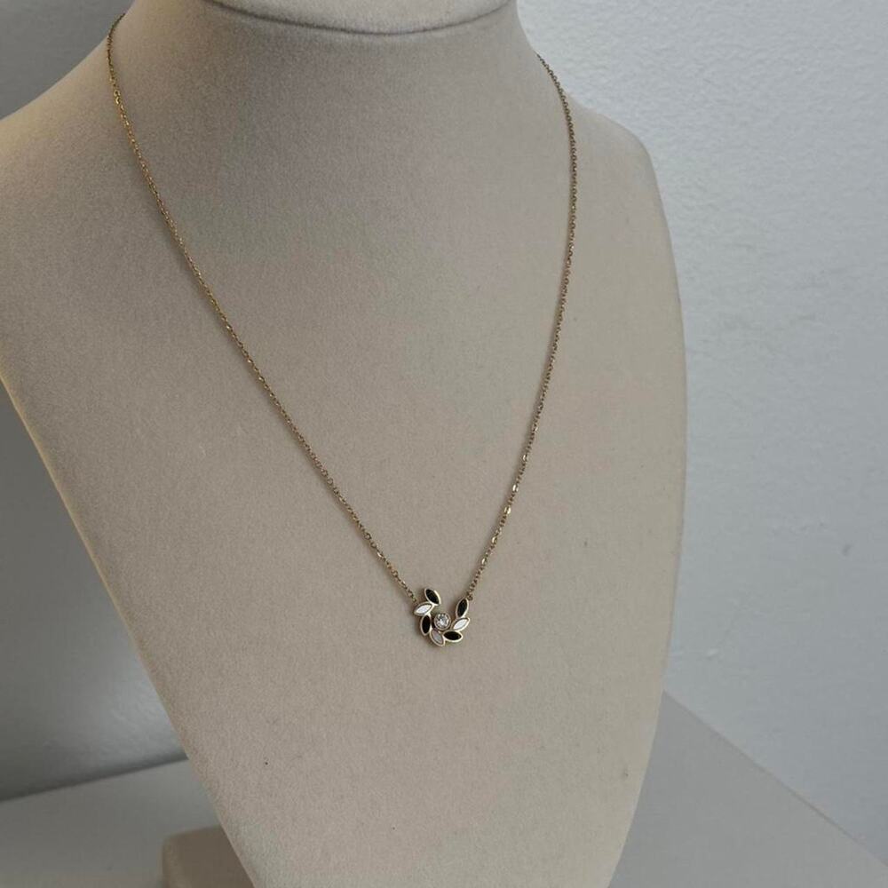 Black Gold Necklace Luxury Designer Style Stainless Steel Elegant - Picture 3 of 4